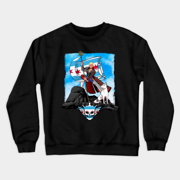 Cody Rhodes Chicago Flag Crewneck Sweatshirt by Meat Beat